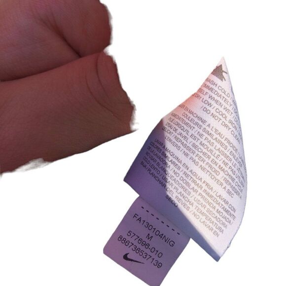 Vintage Embroidered Nike Hoodie Medium Big Logo Black - Picture 3 of 10